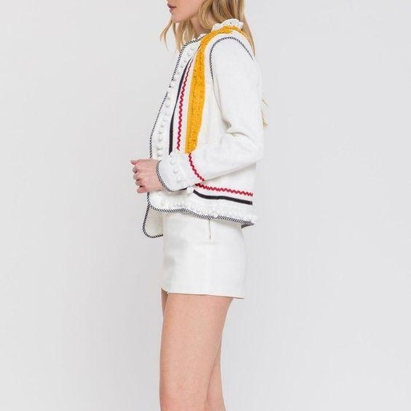 English Factory Corduroy Jacket with Pom Poms - Picture 4 of 4